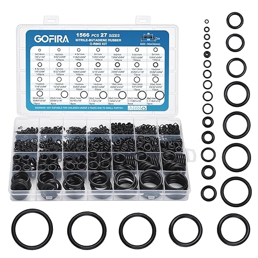 O-Ring O Rings Assortment Kit 1566Pcs 27 Sizes Nitrile Rubber Seals | Storage by Unknown