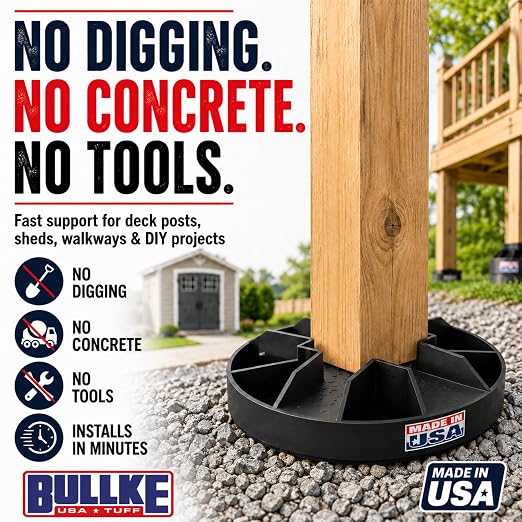 USA Made Original Round Foundation Block – Durable Deck Support & Floating Shed - Image 3