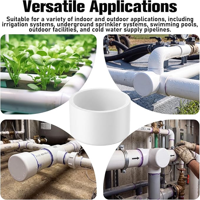10 Packs 2-1/2 Inch PVC Pipe End Cap, Fits 2.87" Od Schedule 40 Furniture Grade - Image 6