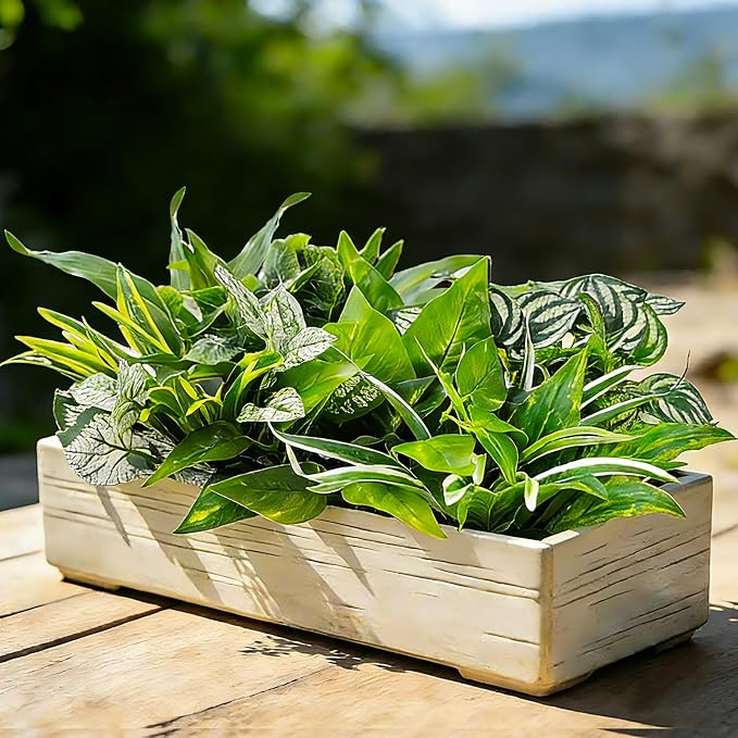 Artificial Plants for Outdoors Faux Greenery Leaves UV Resistant Realistic - Image 7