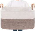 Goodpick Large Woven Rope Blanket Basket, Living Room, Bedroom & Nursery by Goodpick