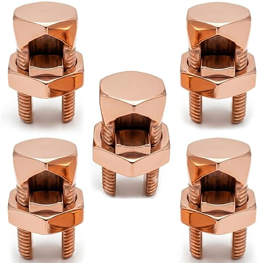 OHLECTRIC Size #6 Copper Split-Bolt Connector 6 AWG Heavy-Duty Electrical Wire by OhLectric