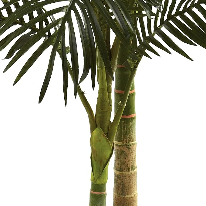 Nearly Natural 5 ft Artificial Golden Cane Palm Tree - Image 6