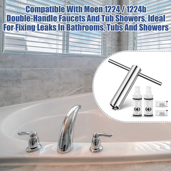 Enhon 2 Faucet Cartridges, Removal Tool, Compatible - Image 7