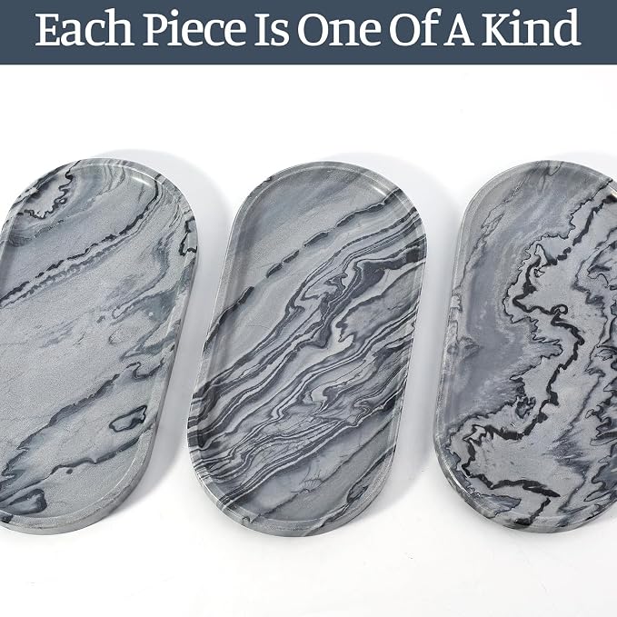 Natural Marble Tray, Catchall for Perfume, Jewelry Dish Elephant Grey - Image 6