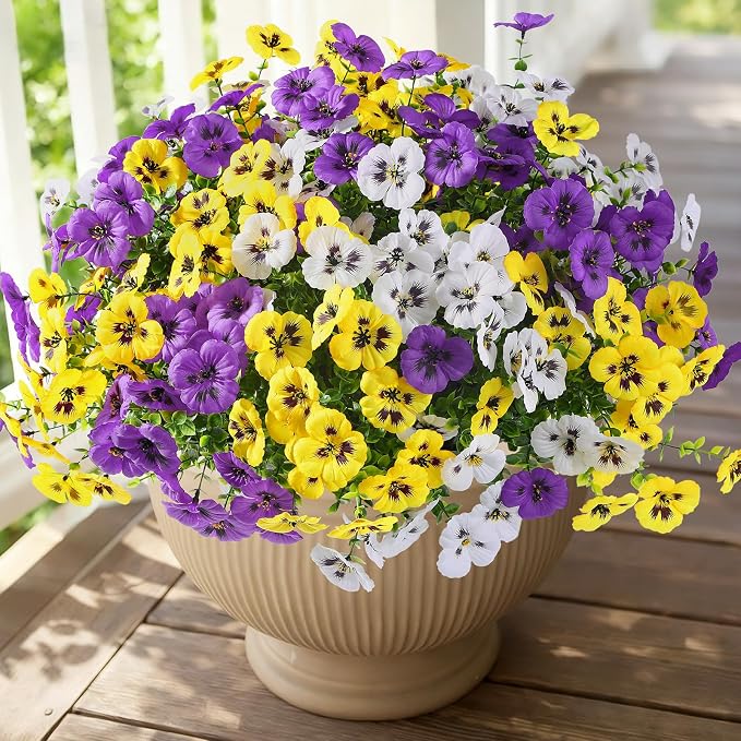 Alupssuc 36 Bundles Artificial Flowers UV Resistant - Image 2