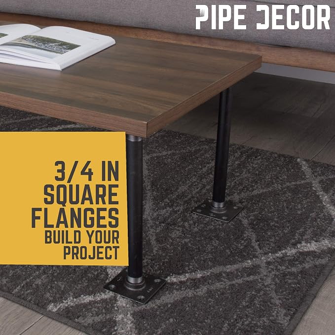 PIPE DECOR Square Floor Flange Fitting, 3/4 Inch, and Standard 3/4 Inch - Image 4