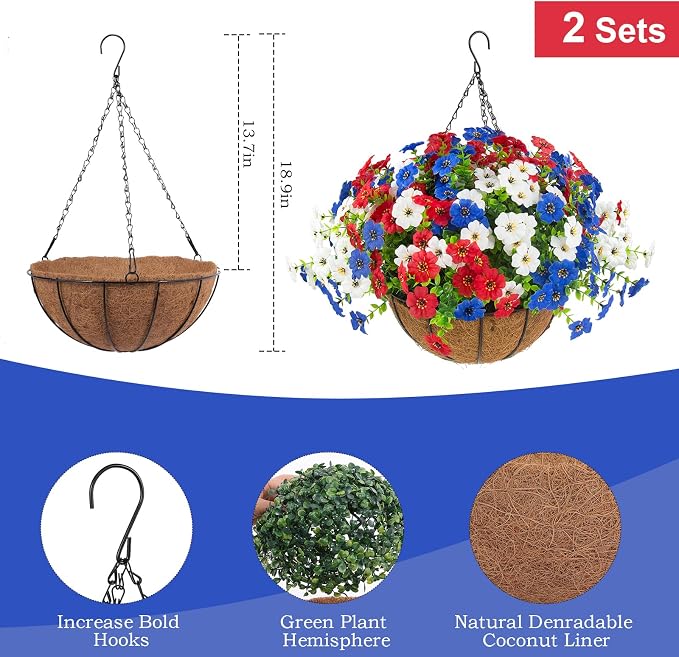 Hananona 2 Set Artificial Outdoor Flowers - Image 2