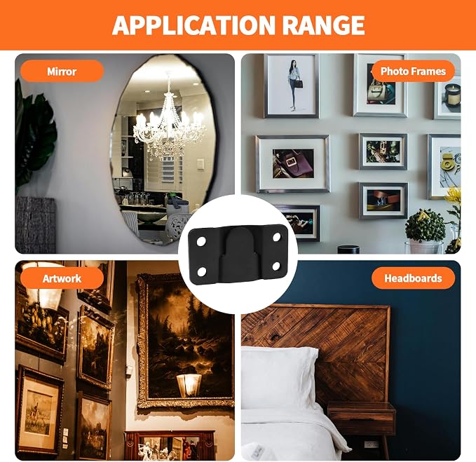 Stainless Steel Flush Mount Bracket, Interlocking Heavy Duty Photo Frame Hook - Image 6
