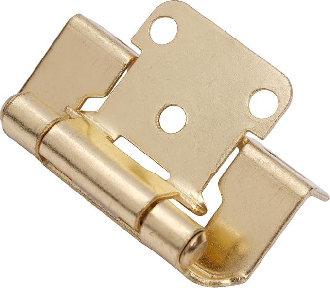 20 Pack 1/2" Overlay Brushed Gold Cabinet Hinges - Image 5