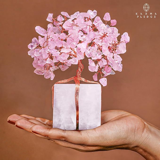 Rose Quartz Crystal Tree of Life Unique Birthday Gifts - Image 7