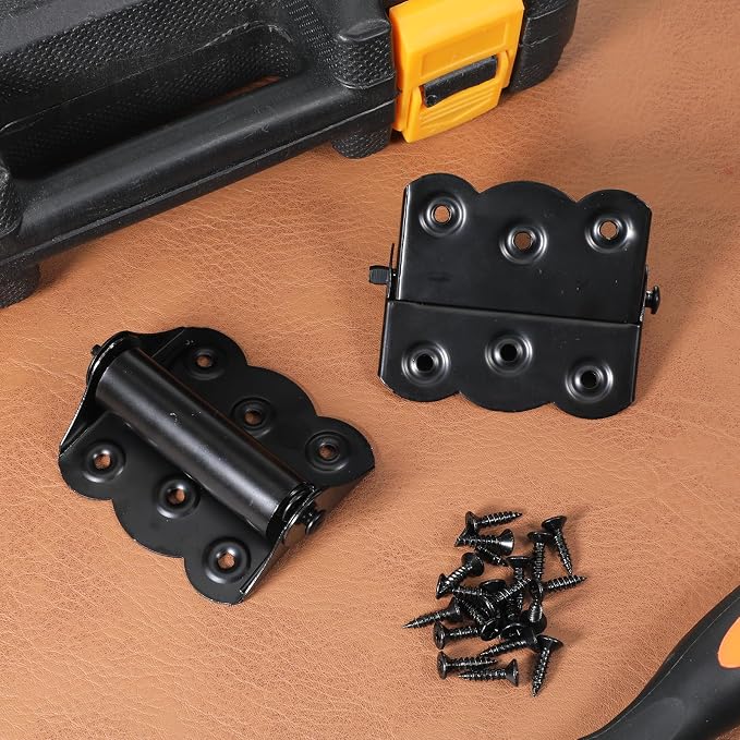 2 Pcs Screen Door Hinges Replacement Self Closing Spring Loaded Hinges - Image 4