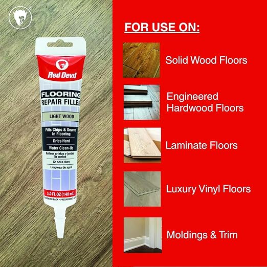 Red Devil 056020 Flooring Repair Filler, 5 oz., Light Wood, 1 Pack - Image 3