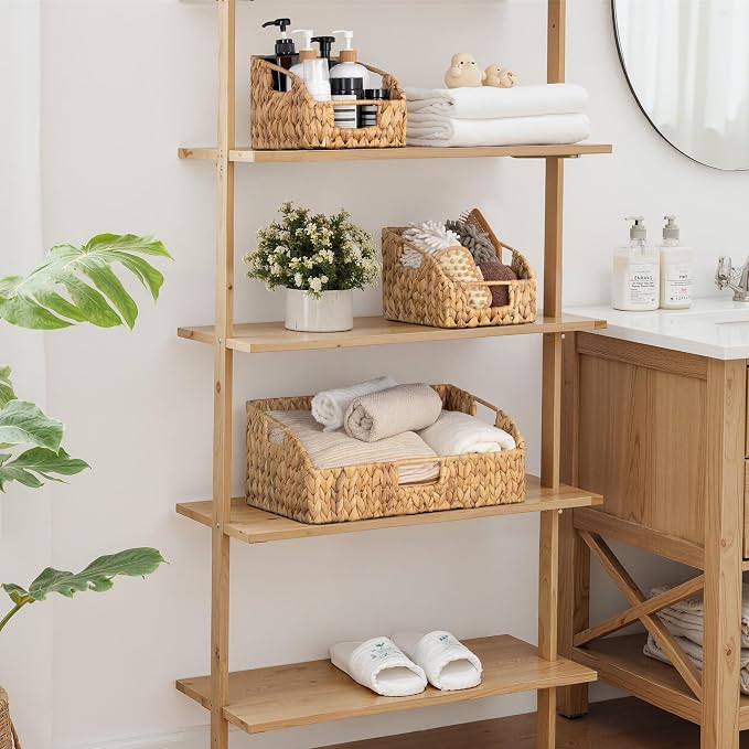 StorageWorks Water Hyacinth Basket Organizer, Pantry Storage Baskets, Handwoven - Image 7