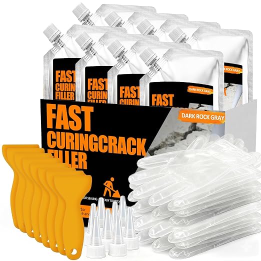 Concrete Crack Filler 8 PACK, Self-Leveling Cement Crack Repair, High by Unknown