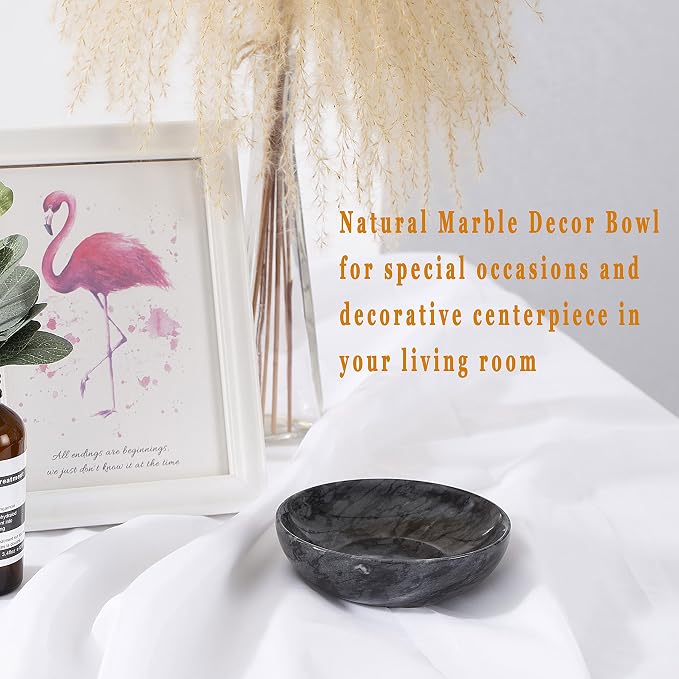 4.72 Inch Small Decorative Bowls, Natural Marble Decorative Bowls - Image 5