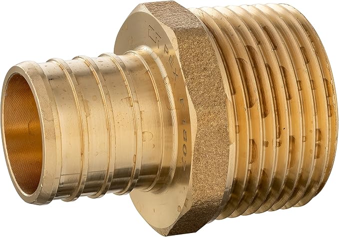 5PC Pex Barb Crimp Brass Fittings 3/4Inch x 3/4Inch NPT Male Adapter | ASTM - Image 4