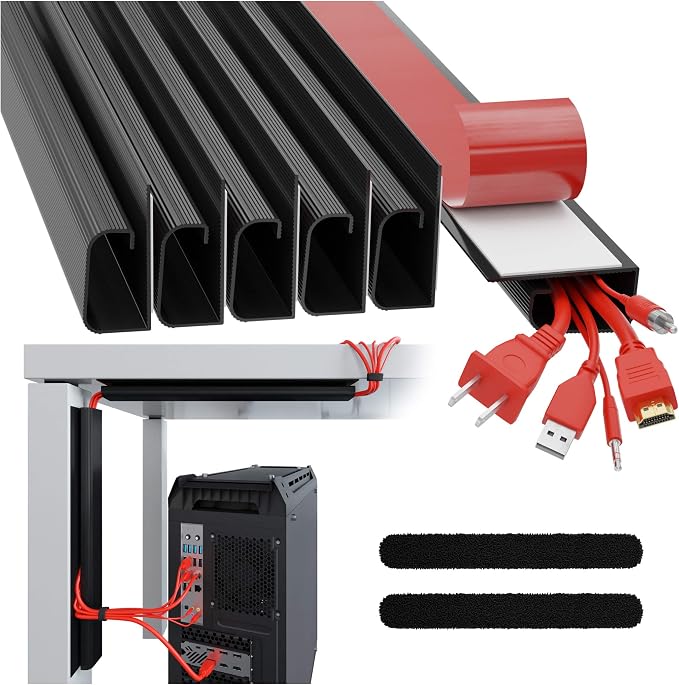 Cable Management ProOffice 96in J Channel Cable Raceways - Image 8