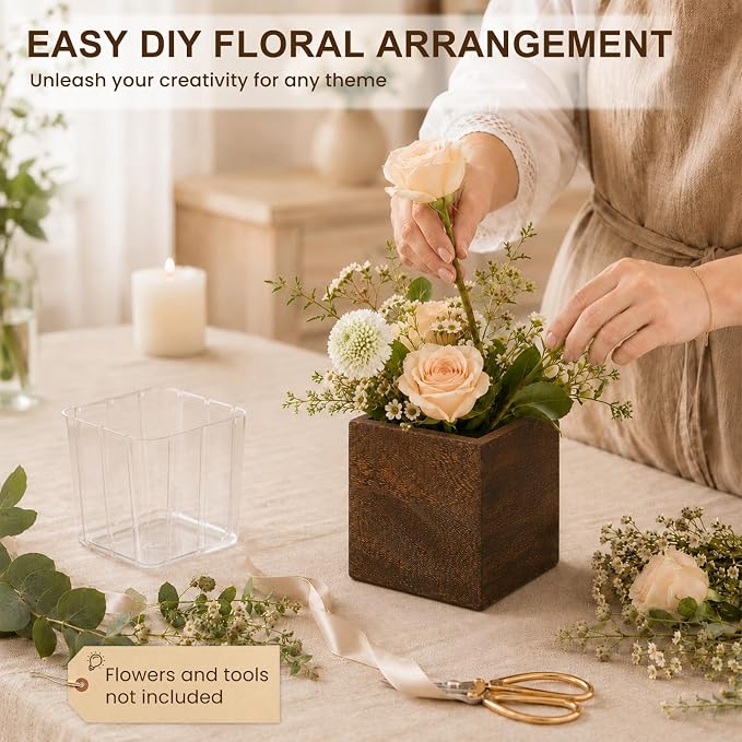 CONNOO Square Wooden Box Centerpiece Set, 12 Pack - Image 5