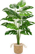 Der Rose 44" Tall Fake Plants, Artificial Tree in Straight Woven Basket | Faux by DerRose