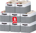 Large Storage Baskets 8 Pack Versatile Fabric Storage Bins by Criusia