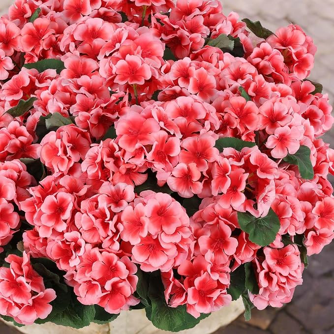 Hananona 6 Pcs Artificial Geranium Flowers - Image 5