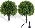 Chillchard 2 Pack UV Resistant Artificial Eucalyptus Boxwood Plants Outdoor | by Chillchard