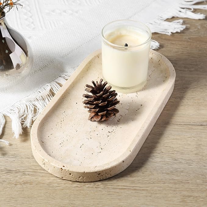 Natural Marble Tray for Bathroom Counter, Vanity Tray Stone Trays for Home - Image 6