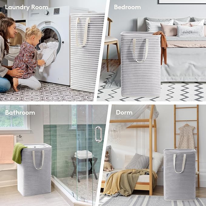 Lifewit 3 Pack Laundry Basket 80L Each, Collapsible Clothes Hamper - Image 7