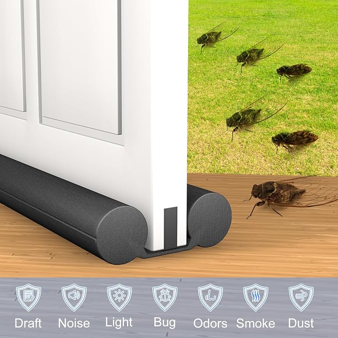 2 Pack Door Draft stoppers for Bottom of Door Adjustable from 30to 36inches | - Image 4