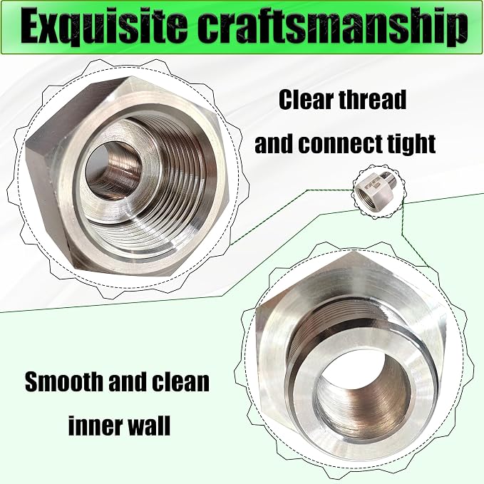 Reducer Adapter Fitting, 3/4" NPT Female x 1/2" NPT Male Reducing Pipe - Image 3