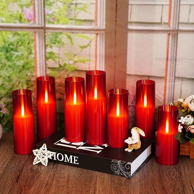 kakoya Flameless LED Candles Upgraded Realistic Flickering Flame, LED Pillar - Image 4