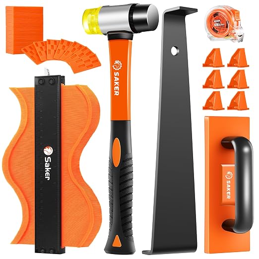 Saker Laminate Flooring Tools, 65-Piece Wood Flooring Installation Kit | 60 by Saker