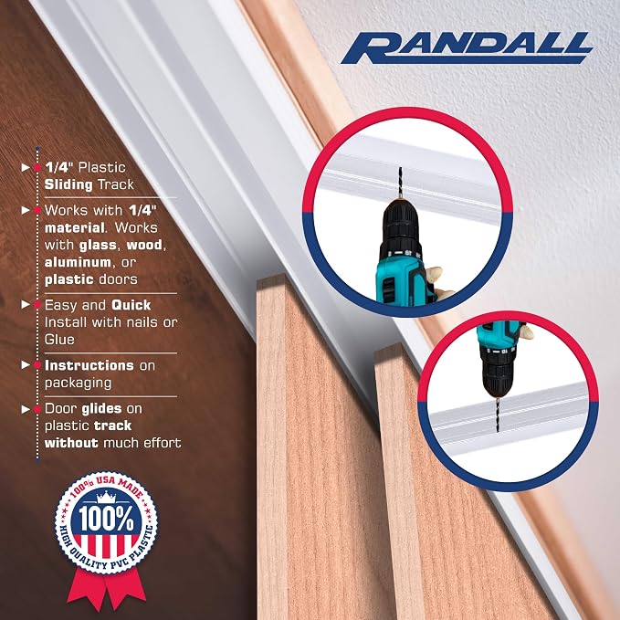 Randall Manufacturing Co., Inc | Plastic Sliding Door Track | 6 Feet Long | - Image 6