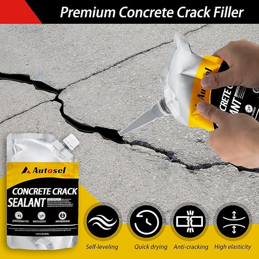 Asphalt Crack Filler Black, 4 Packs Self-Leveling Driveway Crack Filler - Image 2