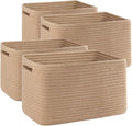OIAHOMY 4 Pack Storage Baskets for Organizing 15L Cube Storage Bins Yellow | by MasterofSpaceOptimization