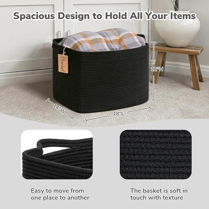 Goodpick 50L Large Woven Rope Storage Basket - Image 3