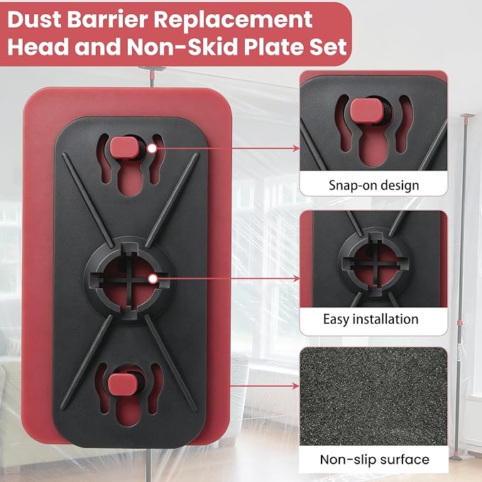 2 Dust Proof Barrier Replacement Heads & Top Plates - Image 5
