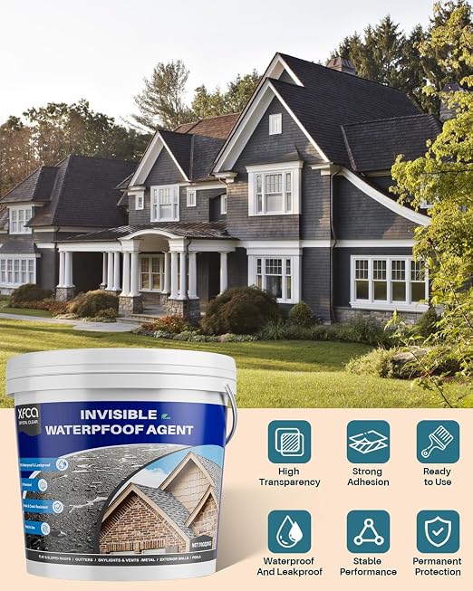 Waterproof Sealant 70oz Clear, XFCA Transparent Waterproof Coating Water-Based - Image 2
