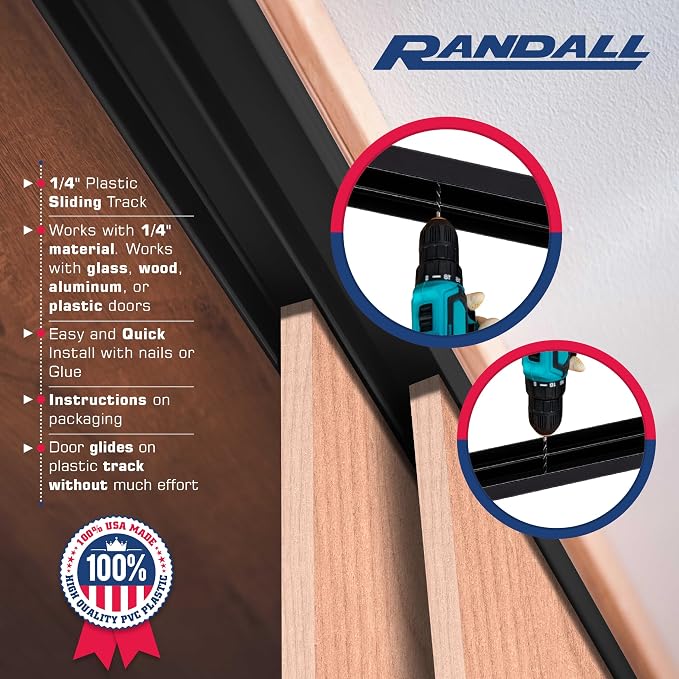 Randall Manufacturing Co., Inc | Plastic Sliding Door Track | 6 Feet Long | - Image 6