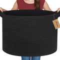 Large Black Blanket Basket, Kids Dog Toy Storage Box Organizer Bins, Blanket by MEGASKET