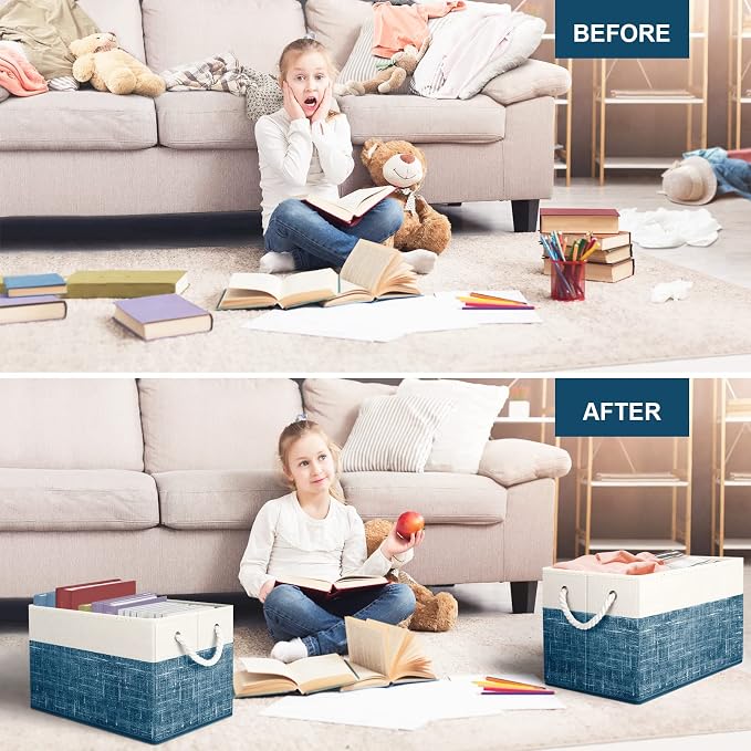 Storage Bins 4-Pack, Foldable Storage Baskets - Image 6