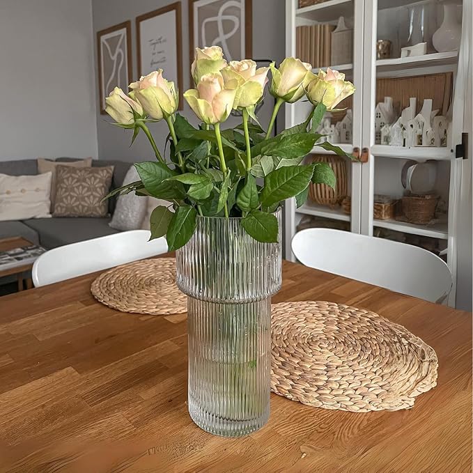 Large Glass Vase, 12 Inches Tall Vase - Image 6