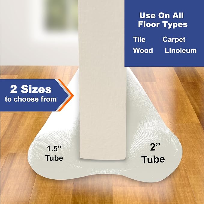 Twin Draft Guard Hug N Fit Dual Door Draft Stopper, 28–36 in, 1.5-in Tube | - Image 5