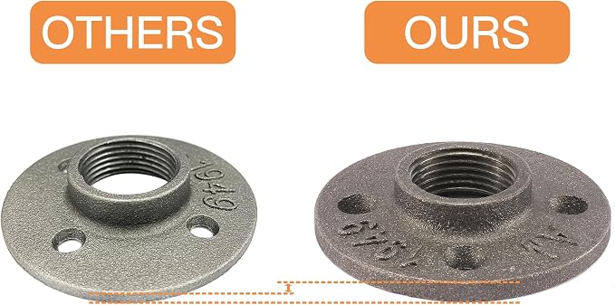 1/2" Heavy Duty Floor Flange, Home TZH 30 Pack Malleable iron Pipe Flange - Image 4