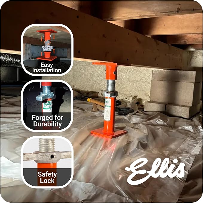 Ellis Manufacturing Light-Duty Steel, Construction Jack Post, Floor Leveling - Image 8