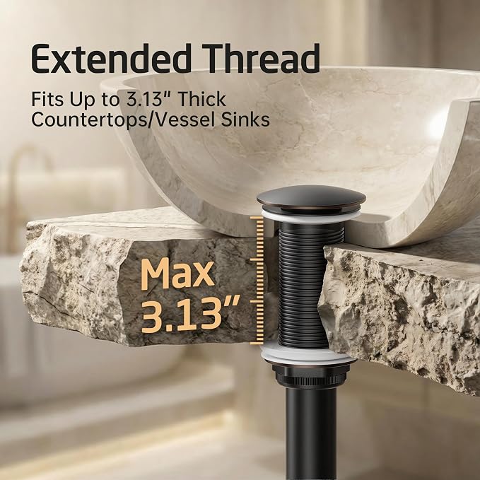 KES Oil Rubbed Bronze Bathroom Sink Drain - Image 2
