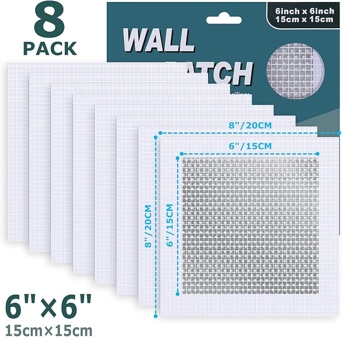 8 Pack 6 * 6 Inch Drywall Repair Patch, Drywall Repair Kit - Image 2