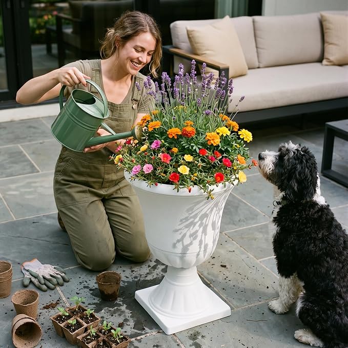 Worth Garden 2-Pack Urn Plastic Planters - Image 6