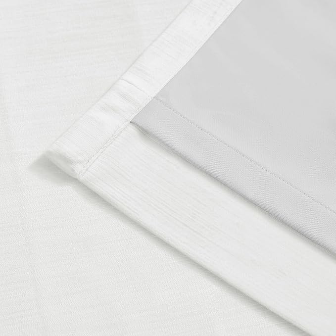 Vision Home White Velvet Pinch Pleated Full Blackout Curtains 40Wx95L Inch | 2 - Image 7